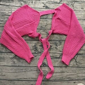 Double Standard One Size Japan Tie Front Shrug Cardigan‎ Bolero Designer